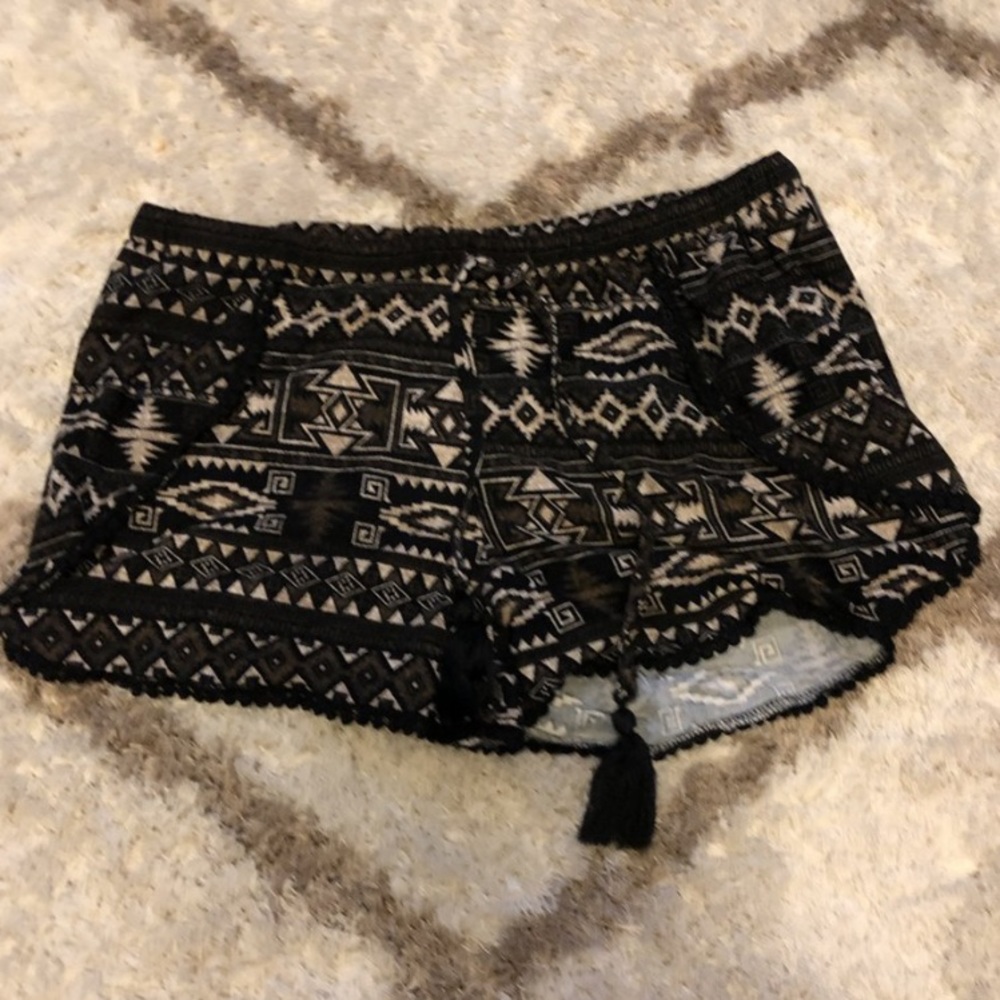 black shorts